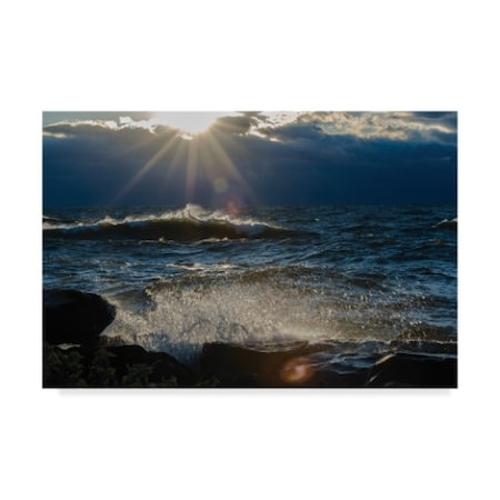 Kurt Shaffer 'Rough Waters On A Great Lake 2' Canvas Art,16x24